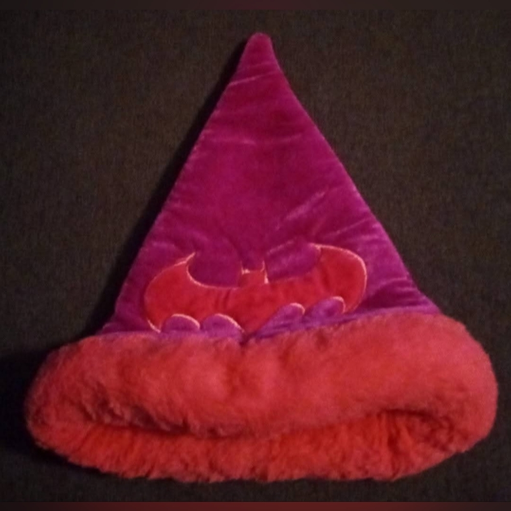 Six Flags Batman Hat Girls Size 3 & Up Pink Purple Halloween Witch Hat